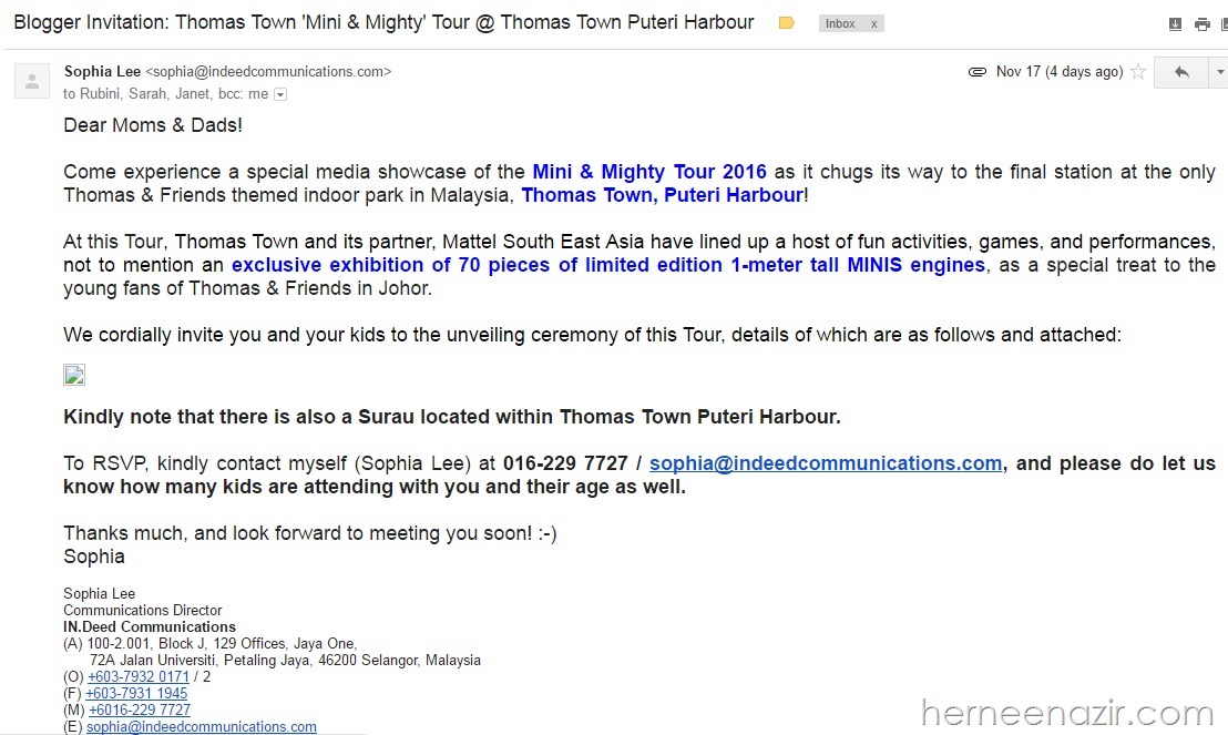 blogger invitation - thomas town