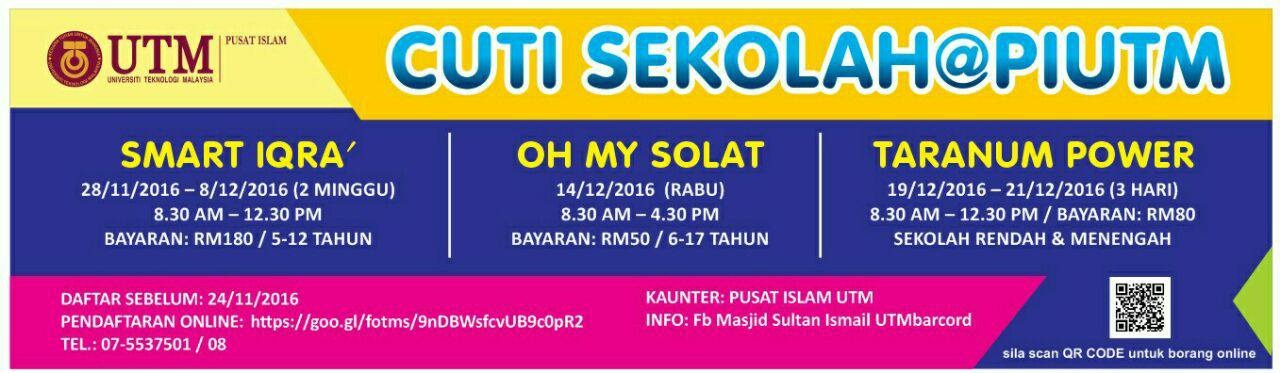 program cuto sekolah UTM