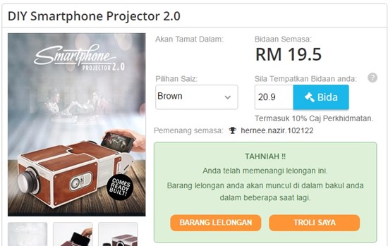 chilindo DIY smartohone projector