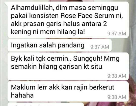 Testimoni Rose Face Serum2