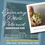 Giveaway Photo Polaroid Azhafizah.com