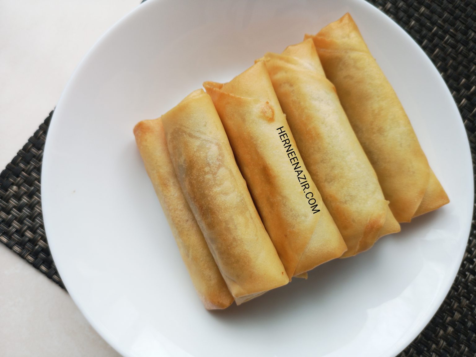 Resipi Popia Cheese Carbonara - herneenazir.com