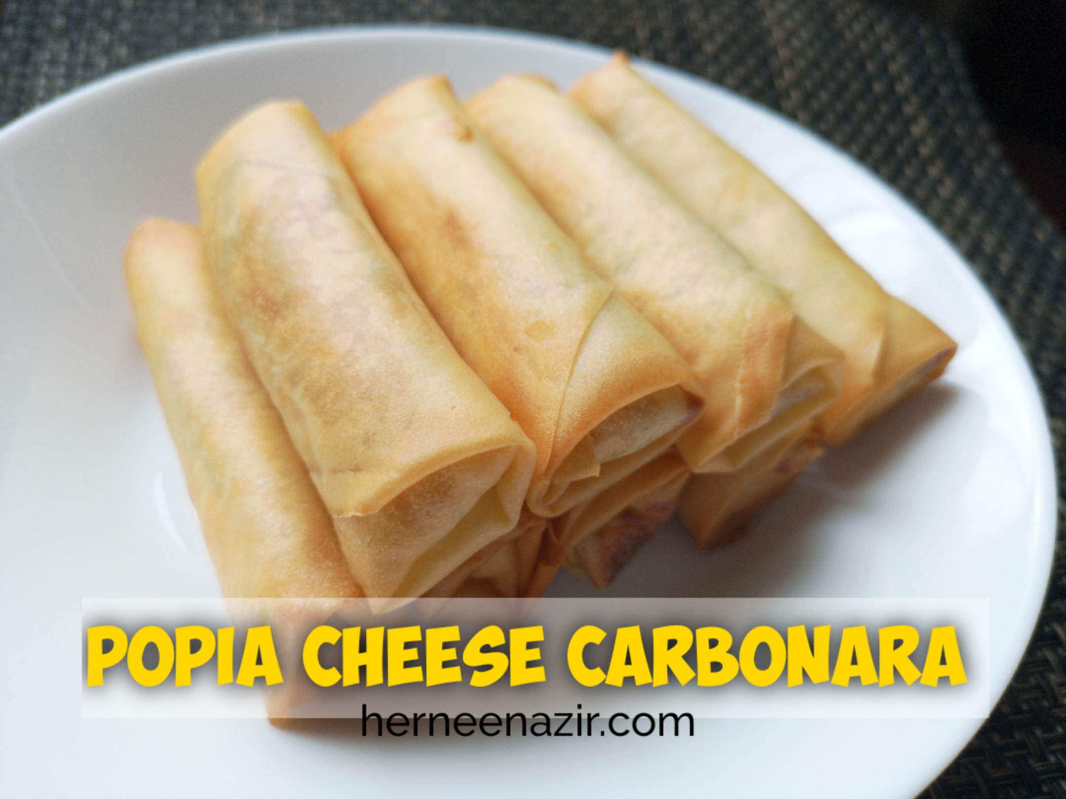 Resipi Popia Cheese Carbonara