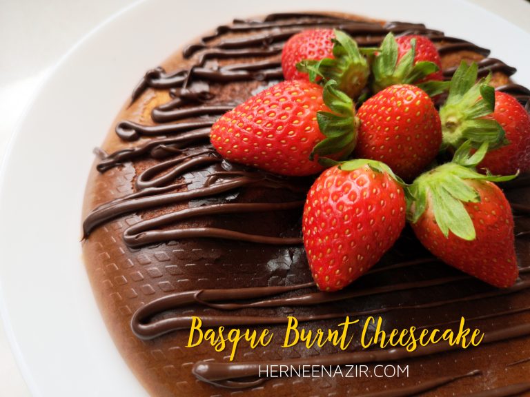 Resipi Basque Burnt Cheesecake Dengan 5 Bahan Tanpa Guna Mixer