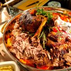 Roasted Crusty Garlic Lamb Leg with Assorted Sauce