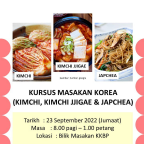 Kursus Masakan Korea Anjuran Kolej Komuniti Bandar Penawar (23 Sept 2022)
