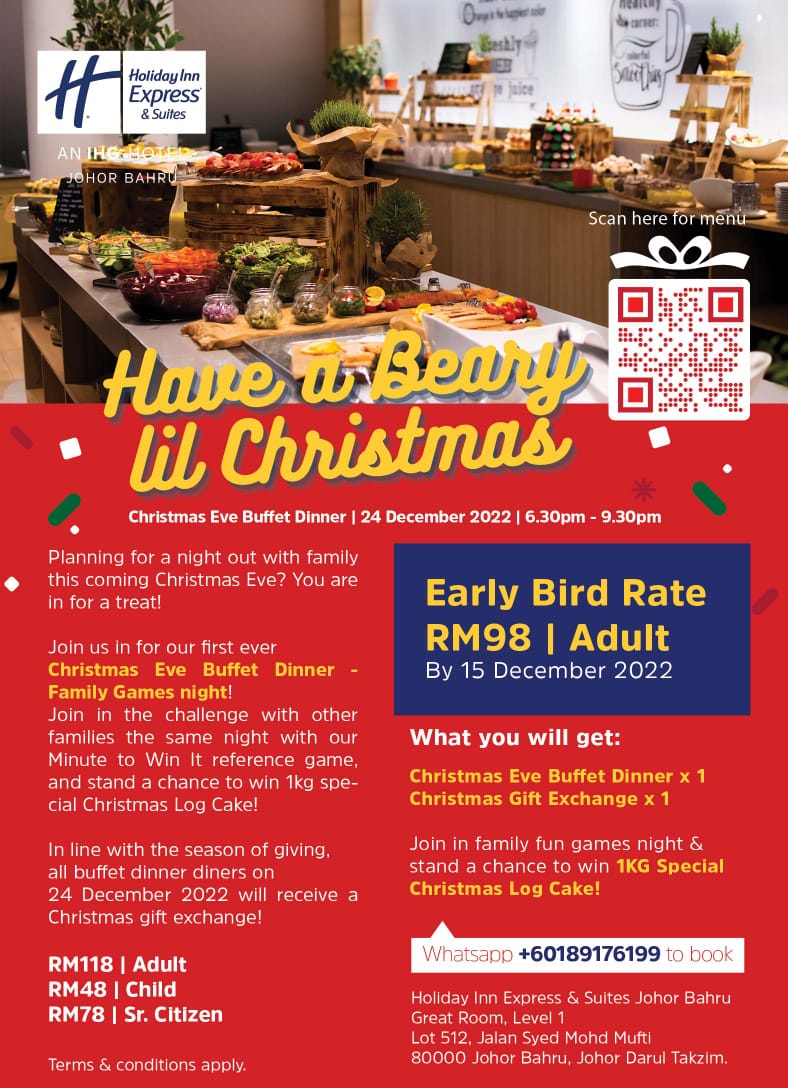 Have A Beary Lil Christmas at Holiday Inn Express & Suites Johor Bahru