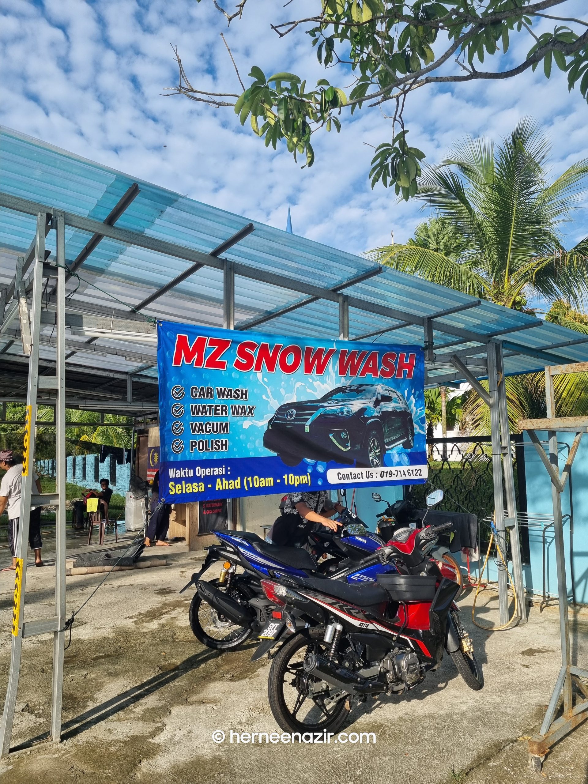 Cuci Kereta di MZ Snow Wash Desa Paya Mengkuang