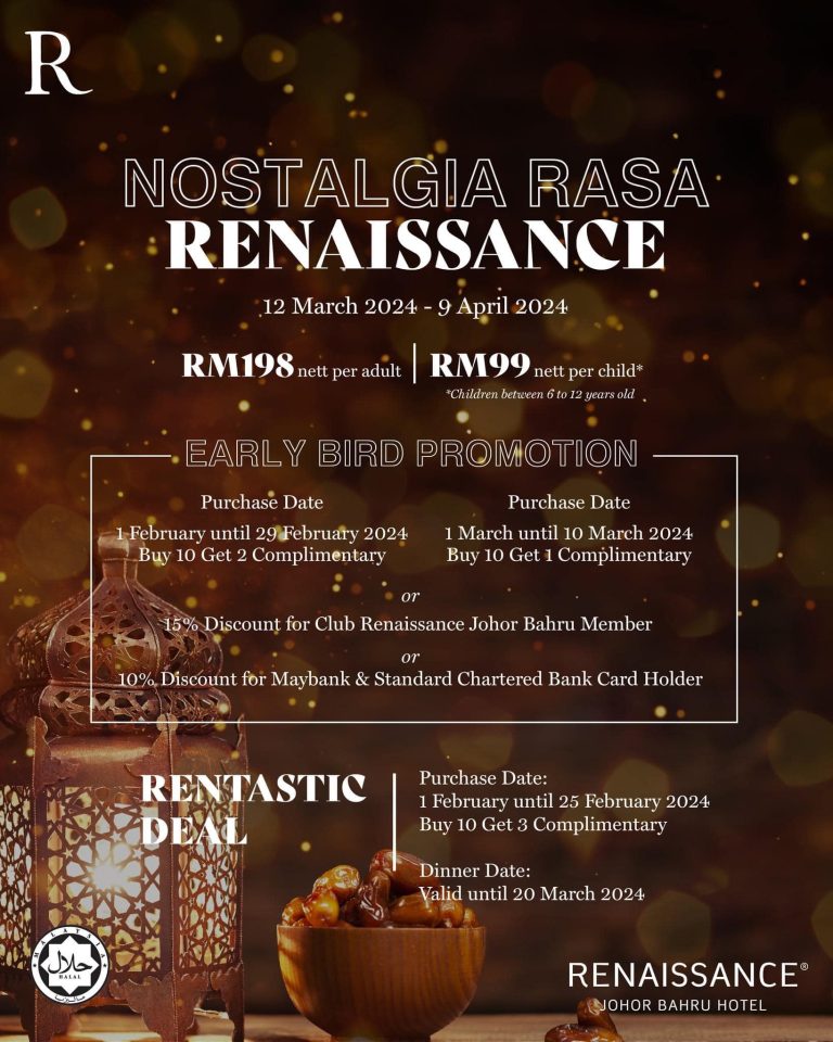 Senarai Buffet Ramadan 2024 di Johor Bahru